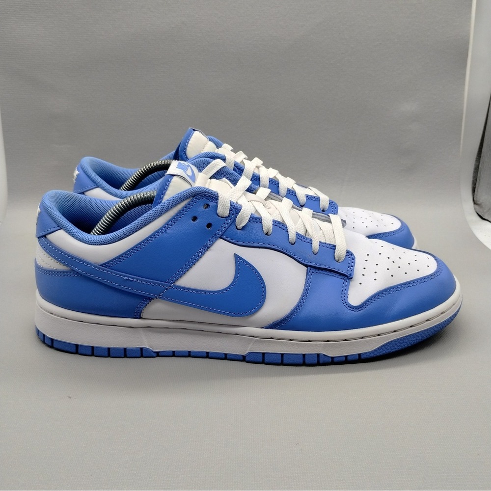 Nike Dunk Low Polar Blue White‎ Leather Sneakers Mens 12 Lifestyle Athleisure